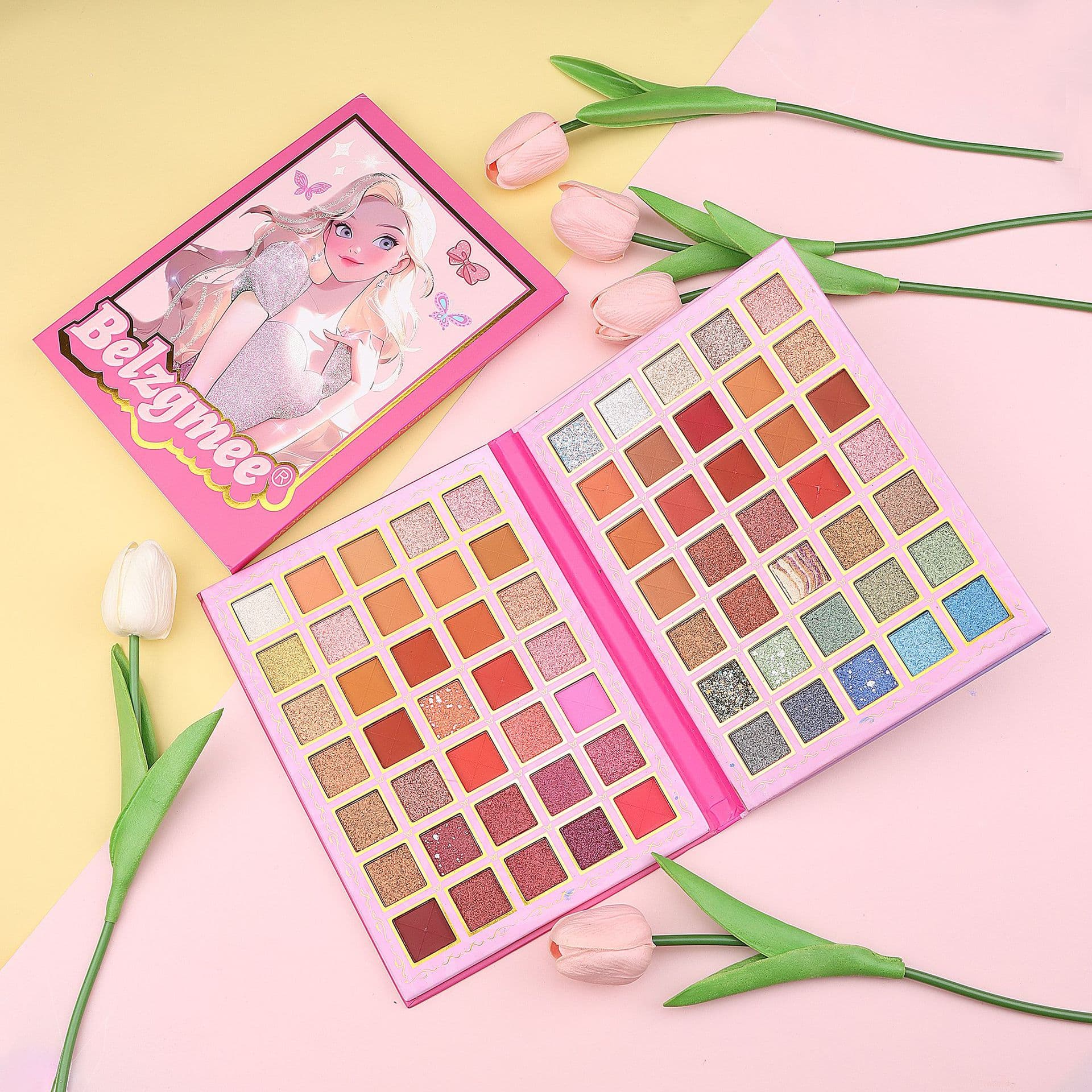 Cross-border exclusive pearlescent matte eyeshadow palette, non-smudged powder, delicate, natural whitening and brightening, foreign trade wholesale eyeshadow
