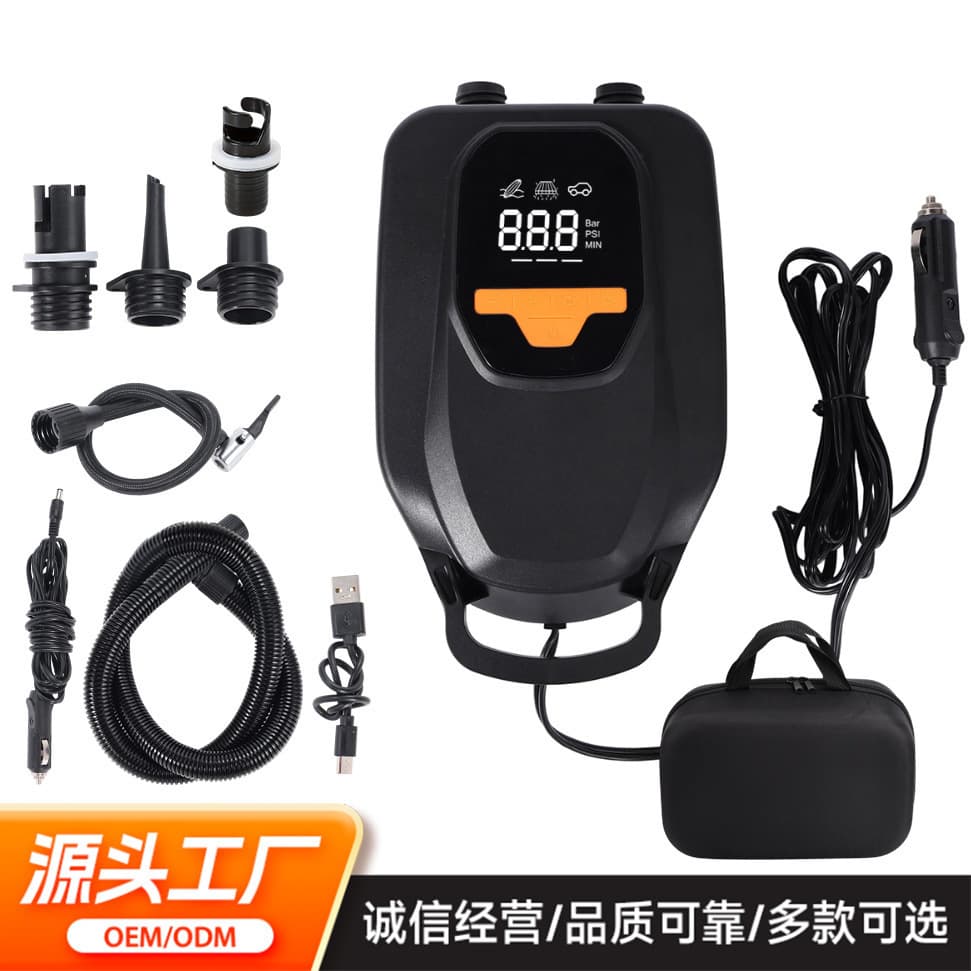 Cross-border Outdoor Camping Car Inflatable Pump SUP Paddle Board Tent Kayak Portable Electric Cordless High Pressure Pump