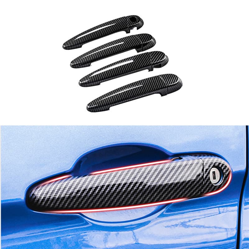 Suitable for BMW F30 13-18 modified car door handle carbon fiber decorative cover strip decorative stickers
