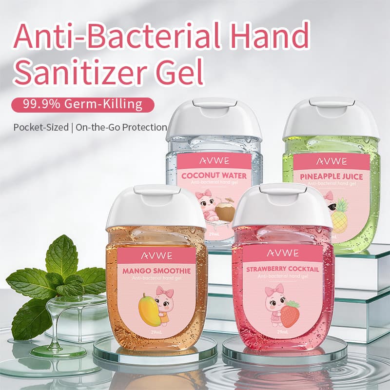 29ml No-Rinse Hand Sanitizer Fruit Scent Mini Cartoon Fast-Drying Antibacterial Gel