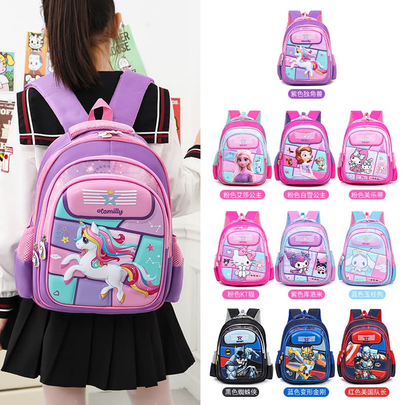 New Children's Cartoon Kuromi Backpack for Preschool Kids, High-Aesthetic Student Bag for Export