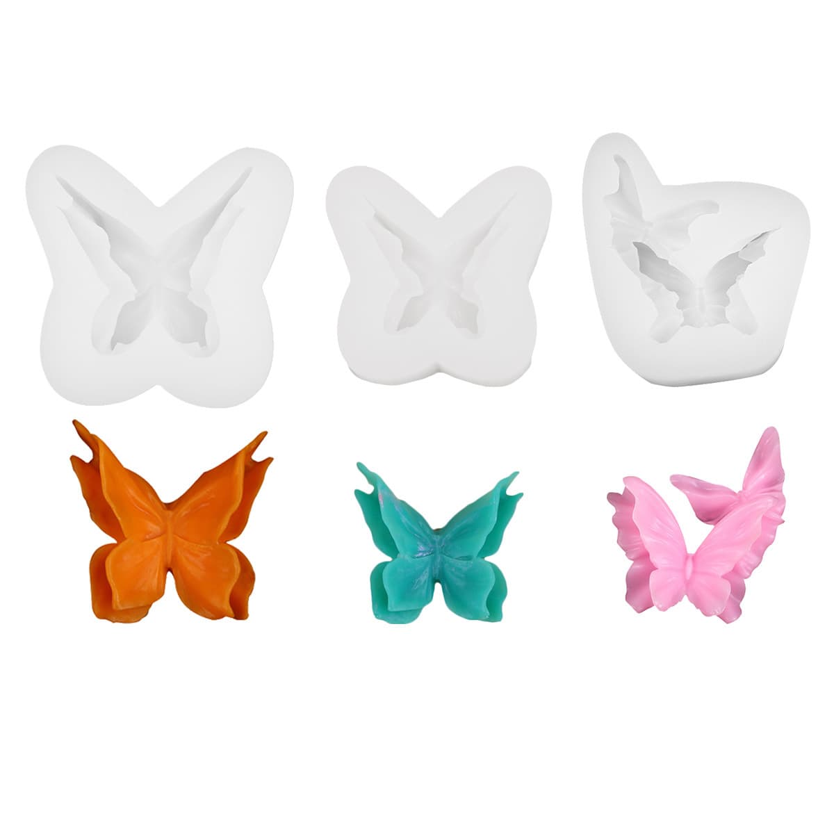 Cross-border Butterfly Pendant Keychain Silicone Mold, Aromatherapy Plaster Polymer Clay Decoration Mold, Chocolate Candy Mold