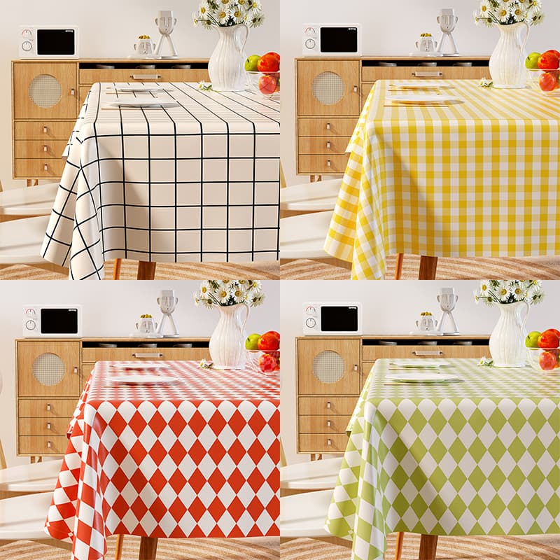 Factory Wholesale Waterproof and Oil-Proof PEVA Tablecloth, Luxury Style, Ins-Style Dining Table and Coffee Table Cloth
