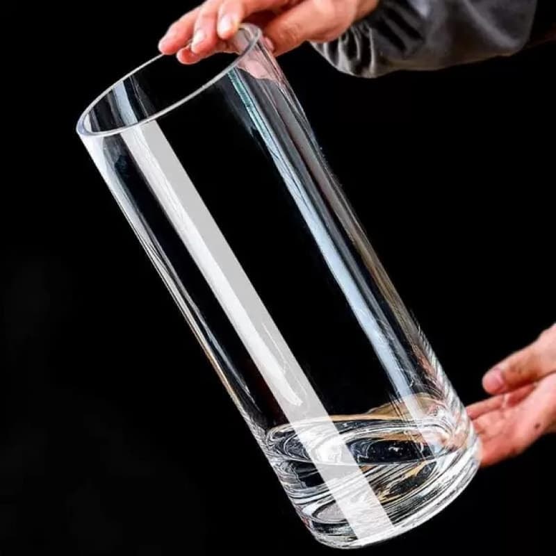 High Borosilicate Straight Glass Vase for Pothos, Small Fish Tank, Flower Arrangement, Hydroponic Landscape Planter, Glass Decoration