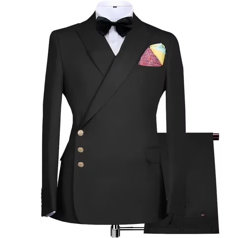 Amazon Cross-Border New Men's Suit Two-Piece Set Wedding Groom Best Man Suit Slim Fit