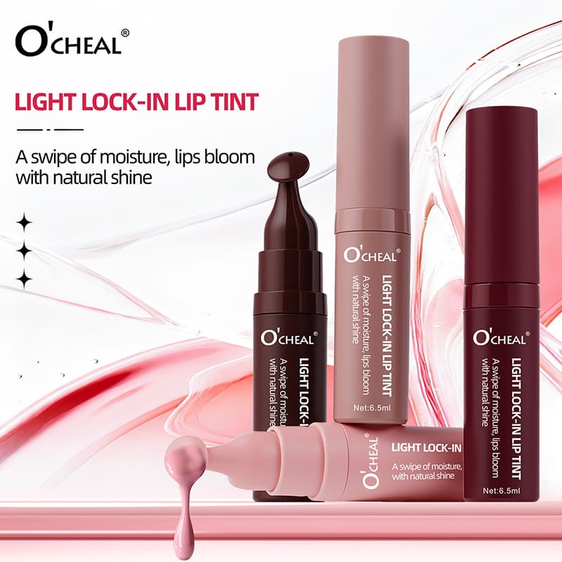 O'CEARLY Cross-Border Makeup Glossy Color-Locking Lip Gloss with Matte Finish, Long-Lasting Color Payoff, Cup-Proof Lip Gloss