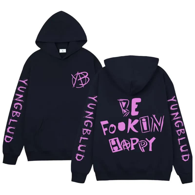 【Cross-border EU Size】Rock Singer Yungblud Be Fookin Happy Hoodies Men