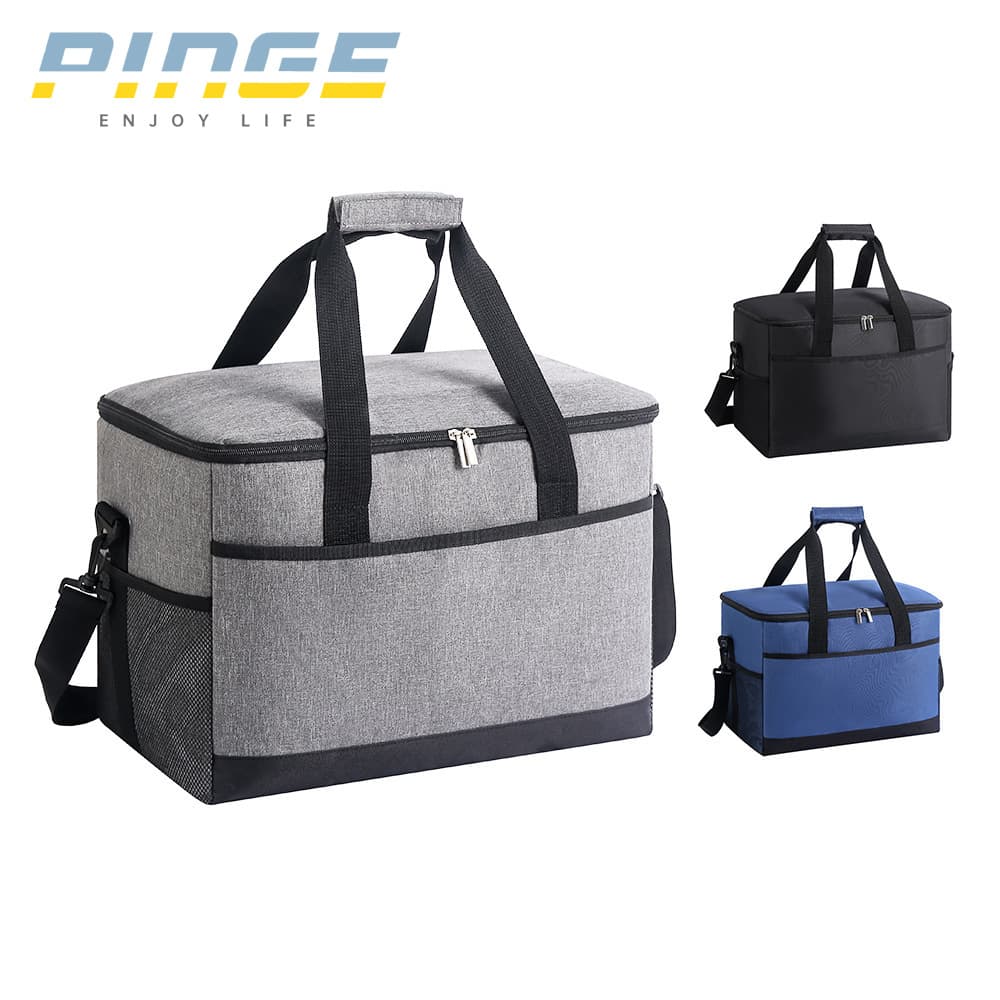 Amazon Best-Selling Oxford Cloth Insulated Bag 35L Large Capacity Handheld Cooler Bag Outdoor Picnic Bag Cross-Border Multifunctional