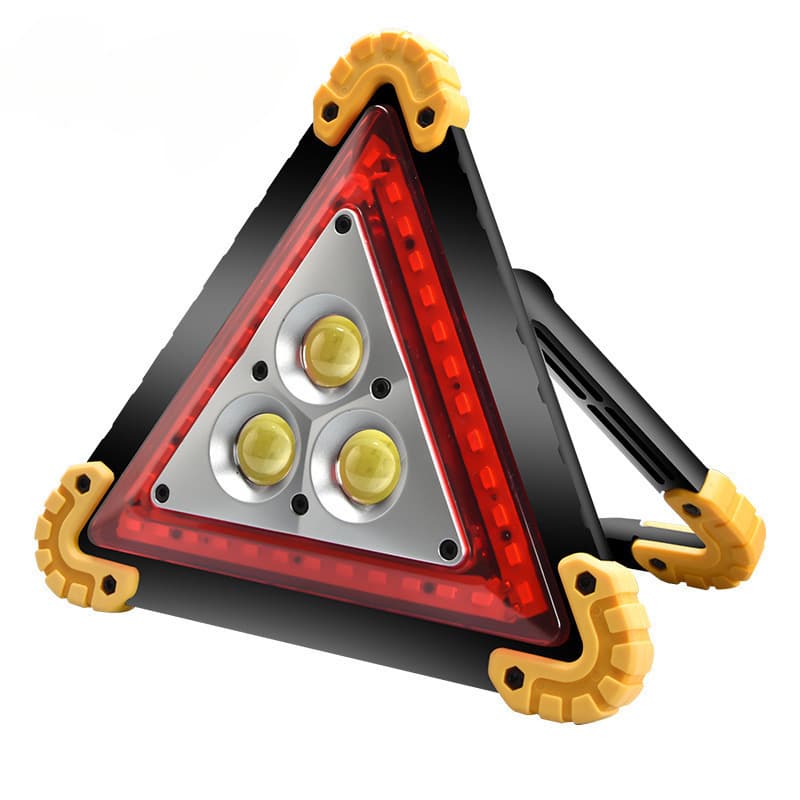 Triangular Floodlight Vehicle-Mounted Red Light Warning Floodlight Cob Led USB Rechargeable Portable Light Wholesale Waterproof