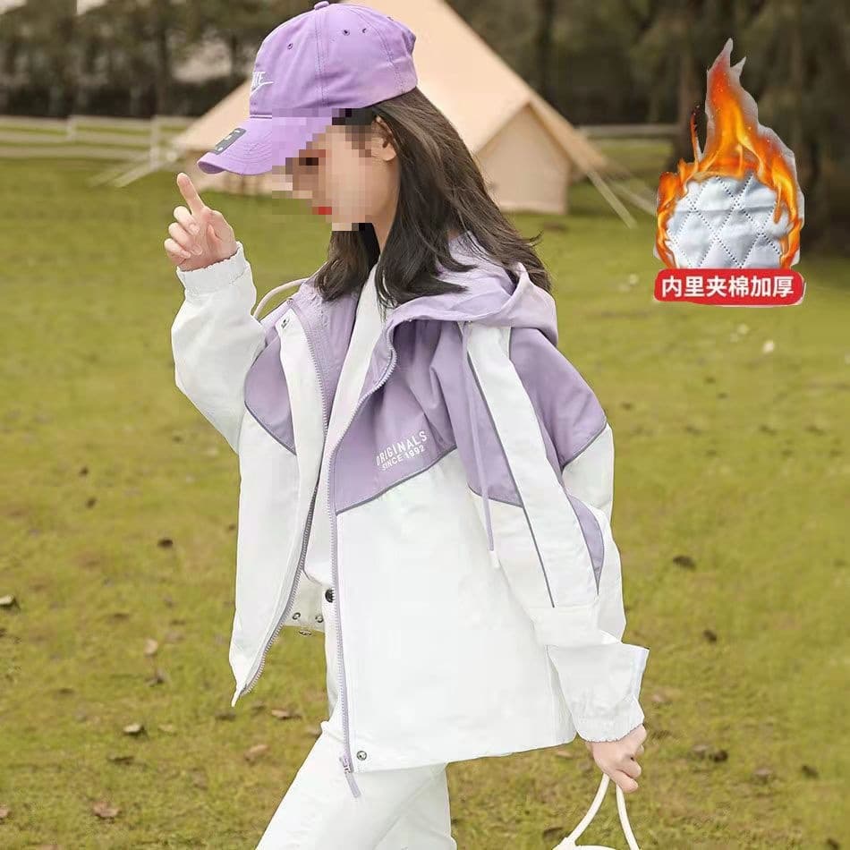 Girls' Jacket Autumn New Korean-Style Casual Children's Clothing, Older Girls' Spring/Autumn Jacket Stylish Trench Coat Trendy