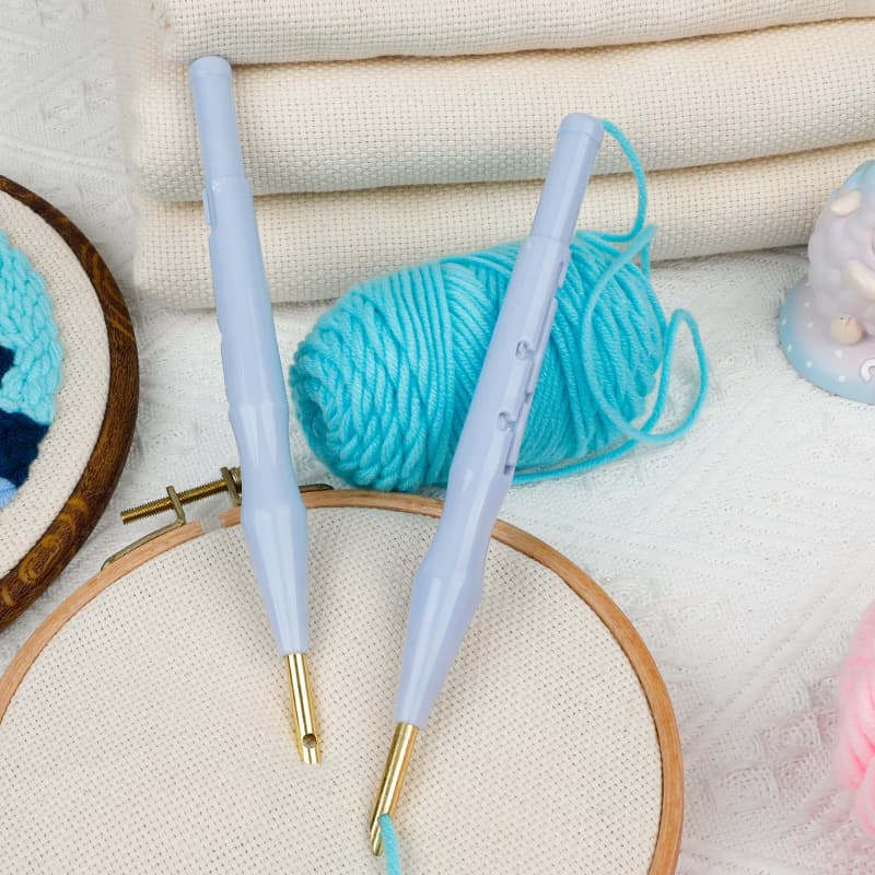 Russian Poke Embroidery Needle Adjustment Thickened Copper Needle Hand Embroidery DIY Tool Wool Poke Needle Wooden Frame Wholesale