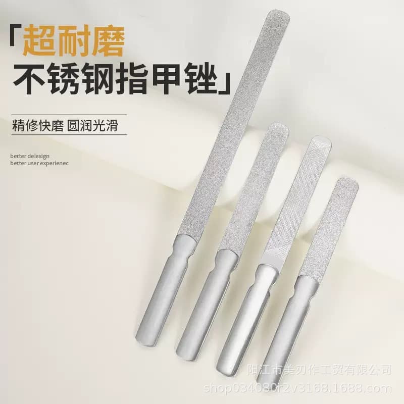 Various Styles with Free Shipping/10Y Pedicure and Nail Polisher Manicure and Rub Set Stainless Steel Flat Head Nail File