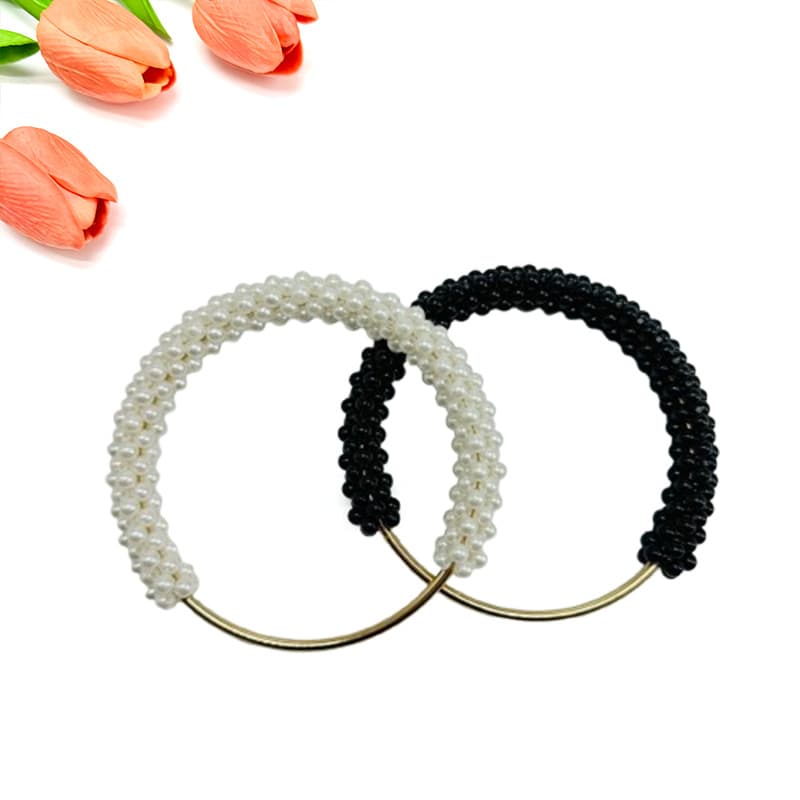 Pearl Bucket Moon Handbag Accessories DIY Woven Handle Ring Bracelet Bag Accessories Handcrafted Unique Style Fashionable