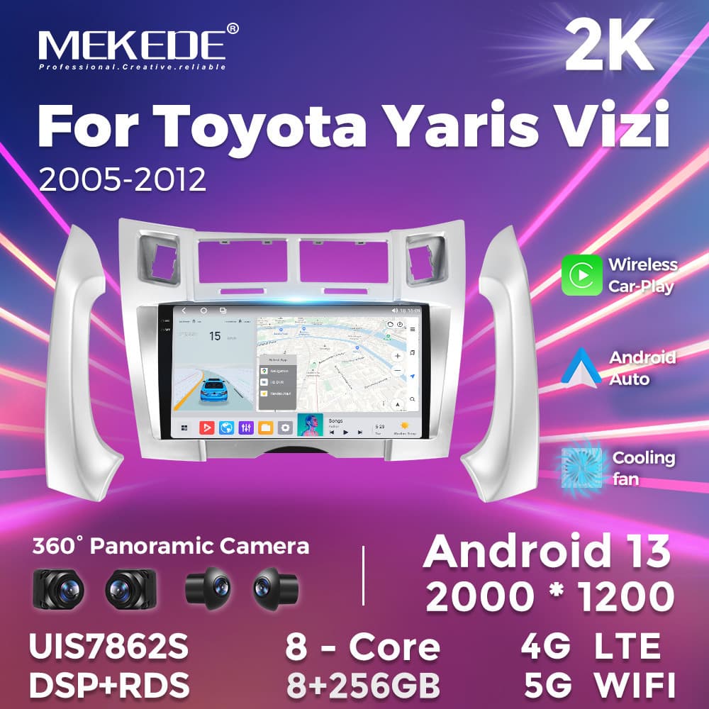 Suitable for Toyota Yaris Vitz 05-12 Android Large Screen Central Control Navigation Radio Carplay