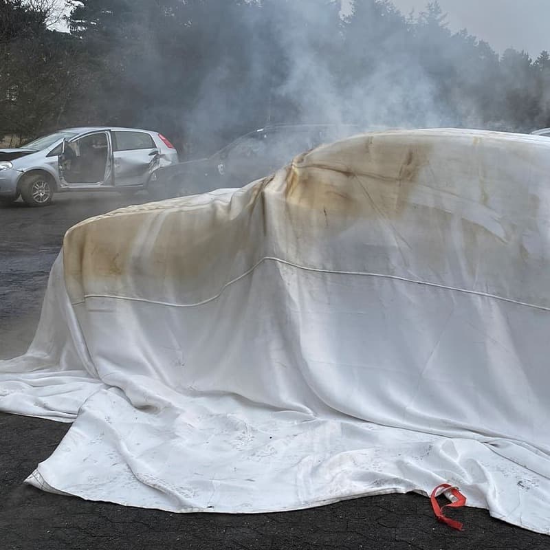 High-Silicon Oxygen Car Cover Blanket, Parking Lot Property Factory Electric Vehicle Fire Blanket, Extra Large High-Temperature Resistant Flame-Retardant Blanket