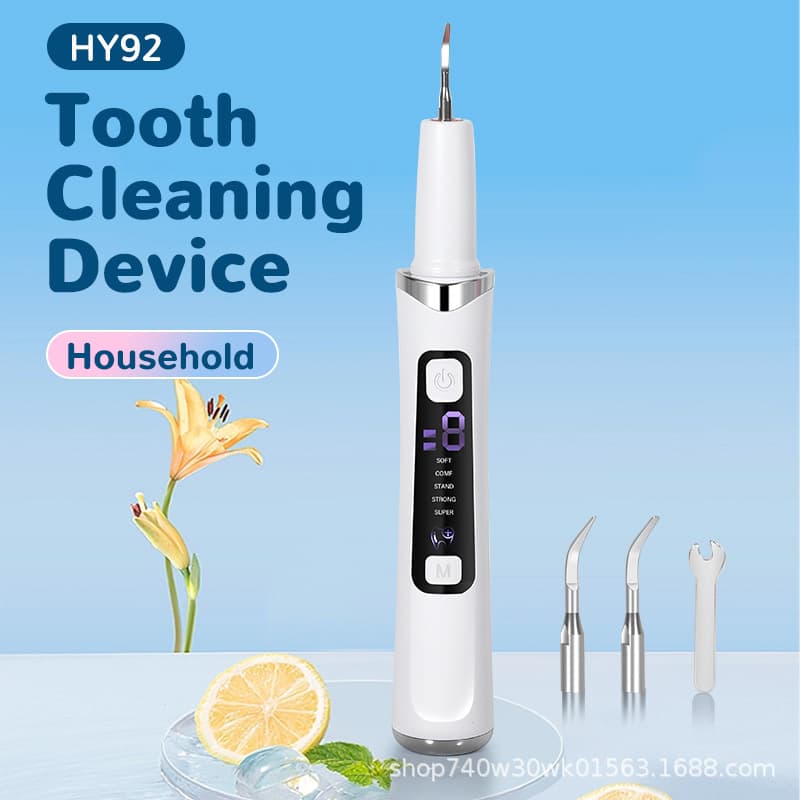 In-stock Ultrasonic Electric Dental Scaler with Cold Light Whitening, Portable Oral Cleaner for Tartar Removal