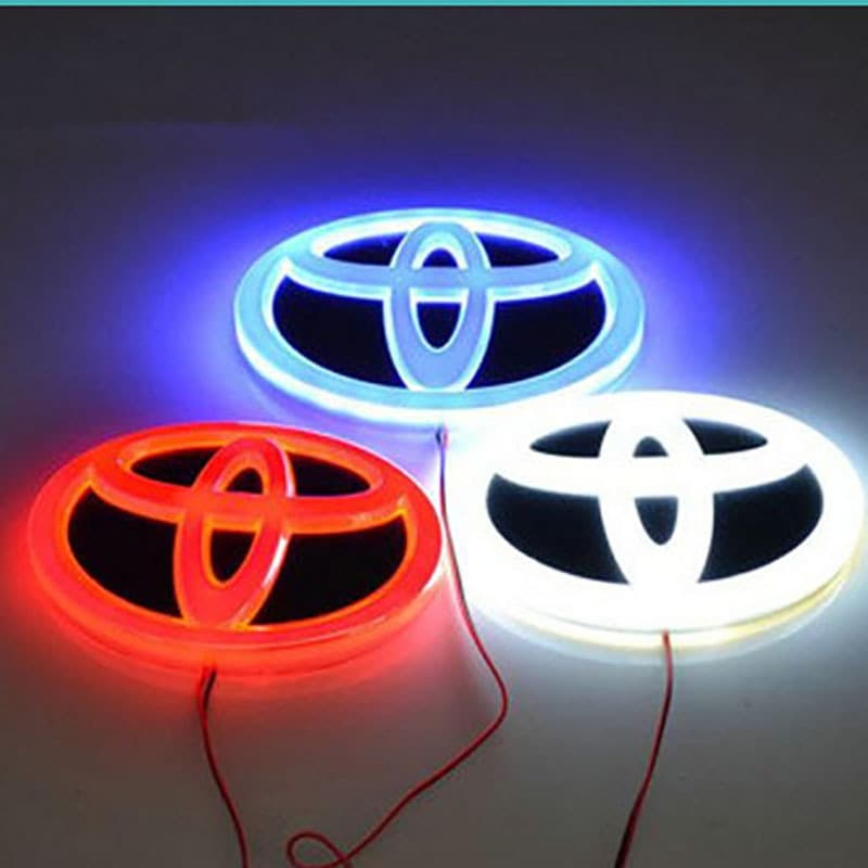 4D car logo lights are suitable for Toyota luminous logos, TOYOTA Vios LED lights, cold light luminous car logo lights