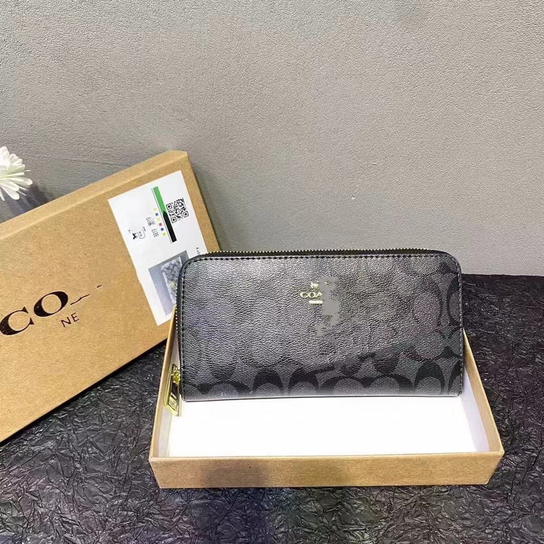 Women's Long Wallet 2024 New Korean Style Zip-Around Clutch Bag Multi-Card Slot Large Capacity Printed Phone Bag