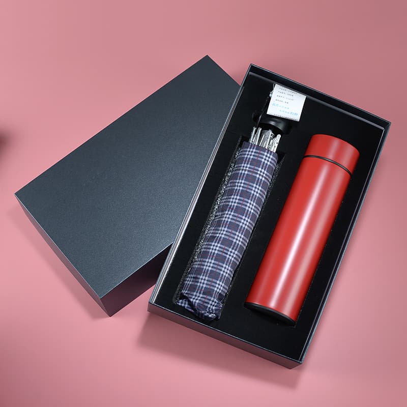 Umbrella Thermos Cup Glass Cup Gift Box, In Stock Packaging Box, Factory Direct Paper Box Color Printing, Wedding Favor Gift Box