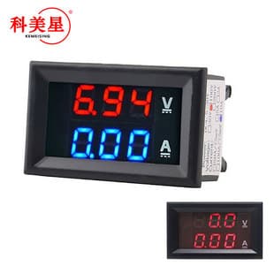DC 0-100V/10A 50A 100A LED Dual Display Digital Current and Voltage Meter - Digital Panel Meter
