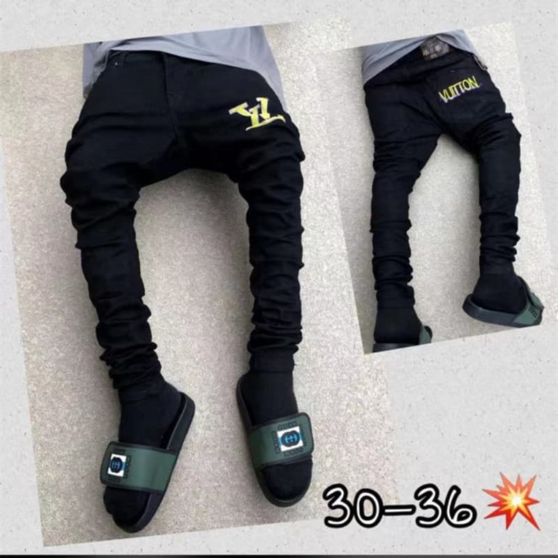 jeanselasticsmall-footjeansNigeriaexport-d Slim Straight Leg Pants