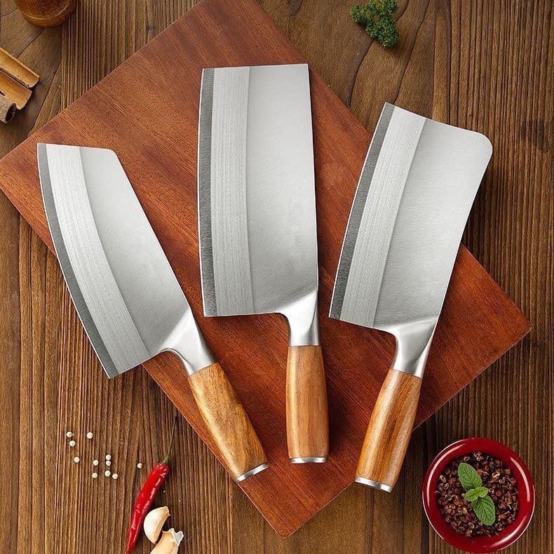 High-Hardness Forged Stainless Steel Kitchen Knife, Household Sharp Slicing and Chopping Knife for Meat and Vegetables, Steel Chef's Knife