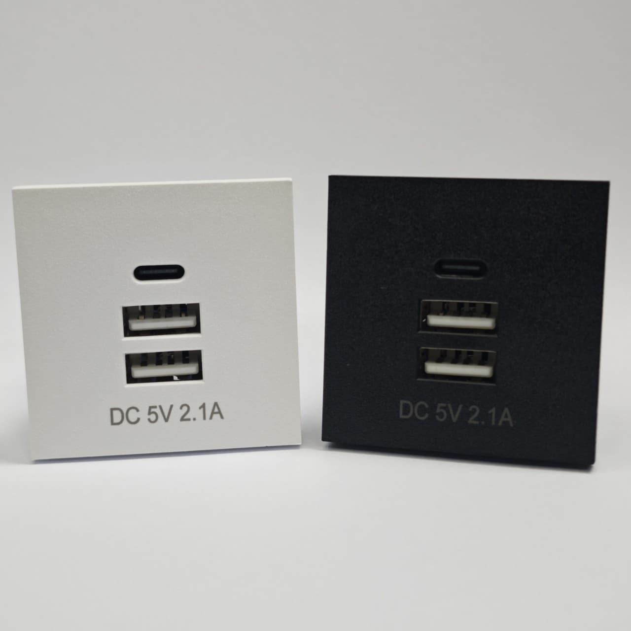 Card-style Dual USB Power Socket Embedded Desktop Chassis 2 USB Charging Module with Power Button