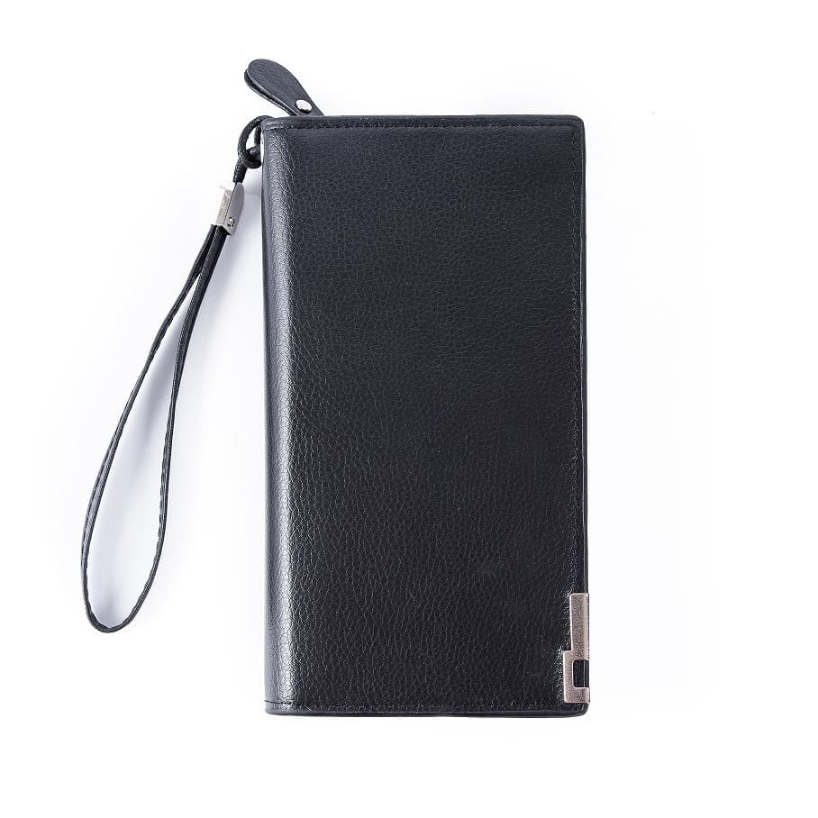 Men's Pebbled Long Clutch Bag Wholesale Manufacturer Multifunctional Zipper European and American Style Clutch Bag