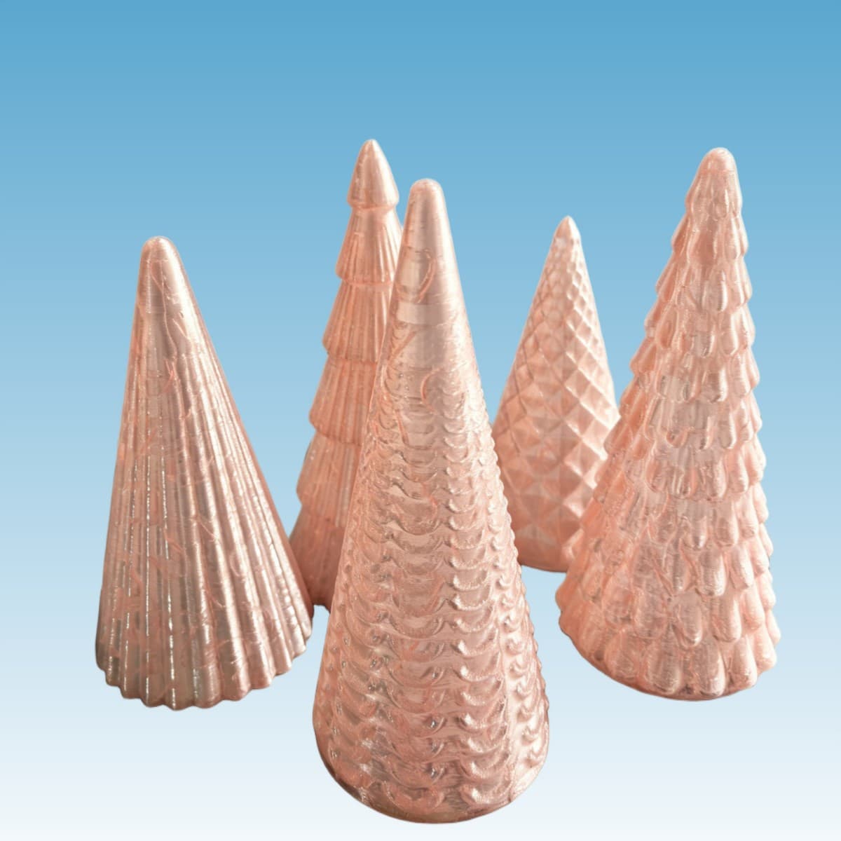 3D Printed Ornament Cross-Border New Illuminated Mercury Glass Trees Christmas Tree