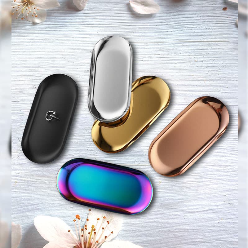 Nordic Ins Oval Tray Stainless Steel Gold Oval Plate Jewelry Snack Tray Metal Home Storage Tray