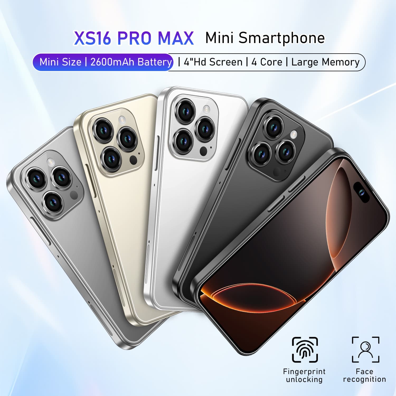Popular cross-border mobile phone XS16 smartphone dual SIM mini smartphone Android 4G small mobile phone wholesale