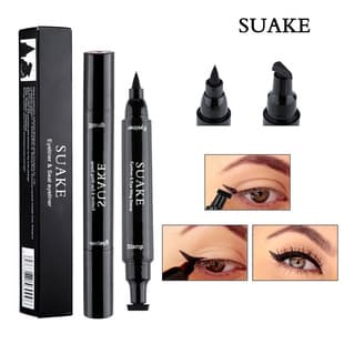 Suake Dual-Head Stamp Eyeliner Pen, Lazy Person Cross-Border Two-in-One Wing Stamp Liquid Eyeliner