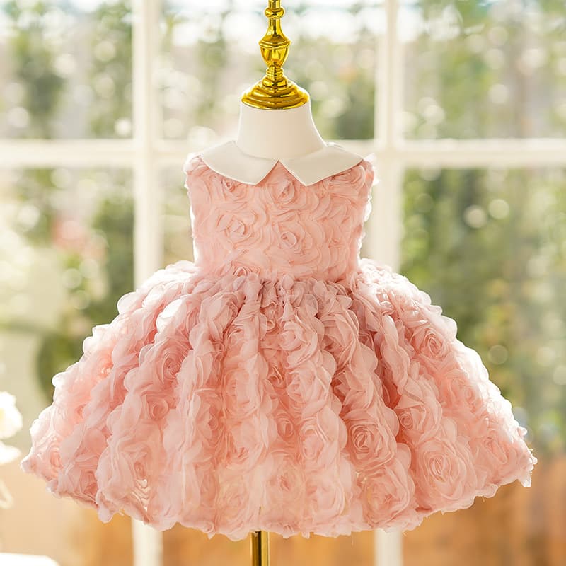 Girls banquet princess dress tutu skirt host dress flower girl wedding little girl birthday children light luxury niche