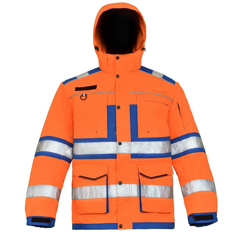 Professional Custom Waterproof Emergency Rescue Workwear Construction Reflective Jacket Traffic Duty Reflective Cotton Coat