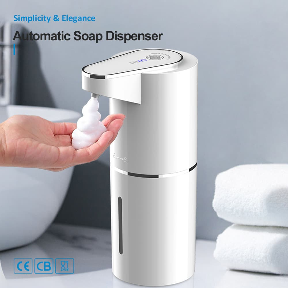 Hotel Bathroom Infrared Sensor Soap Dispenser, Multi-Level Touchless Electric Foaming Device, Rechargeable Wall-Mounted Standing Hand Sanitizer Dispenser