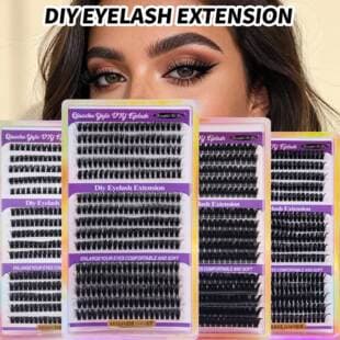 Qiaochu Yajie European and American Cross-Border Segmented Cluster Lashes Comic Eye Lashes Thick Curly Soft Self-Adhesive False Lashes