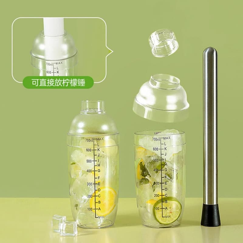 Shaker cup, complete set of tools for making hand-whipped lemon tea, cocktail shaker set, hand-shaken cup, milk tea shop pot.