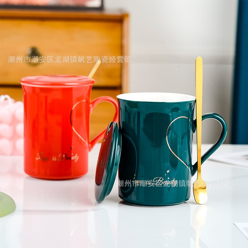 Reverse Mouth Ceramic Mug Logo Coffee Cup Jewelry Wedding Bridesmaid Gift Custom Holiday Gift Box with Lid