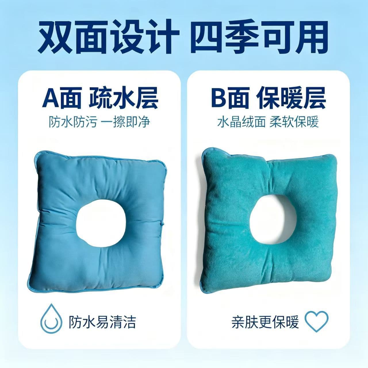 Anti-Bedsore Cushion for Bedridden Patients and Paralyzed Users, Decubitus Ulcer Pad, Pressure Sore Care Ring, Nursing Supply for Long-Term Bed Rest Elderly