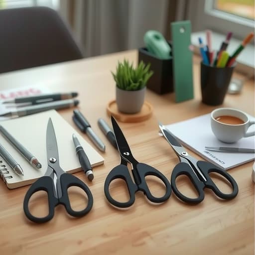 Stainless Steel Scissors for Office, Home, Sewing, and Paper Cutting - Portable Mini Scissors for Students and Crafts