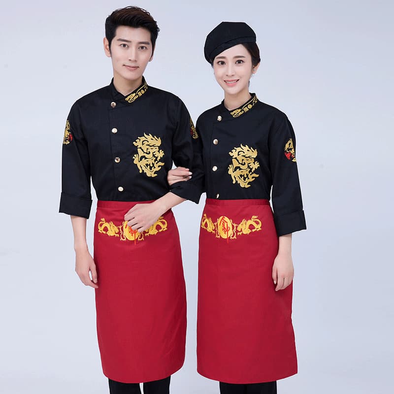 Chef Coat Long Sleeve Autumn Winter New Hotel Western Kitchen Chef Jacket Unisex Chef Workwear