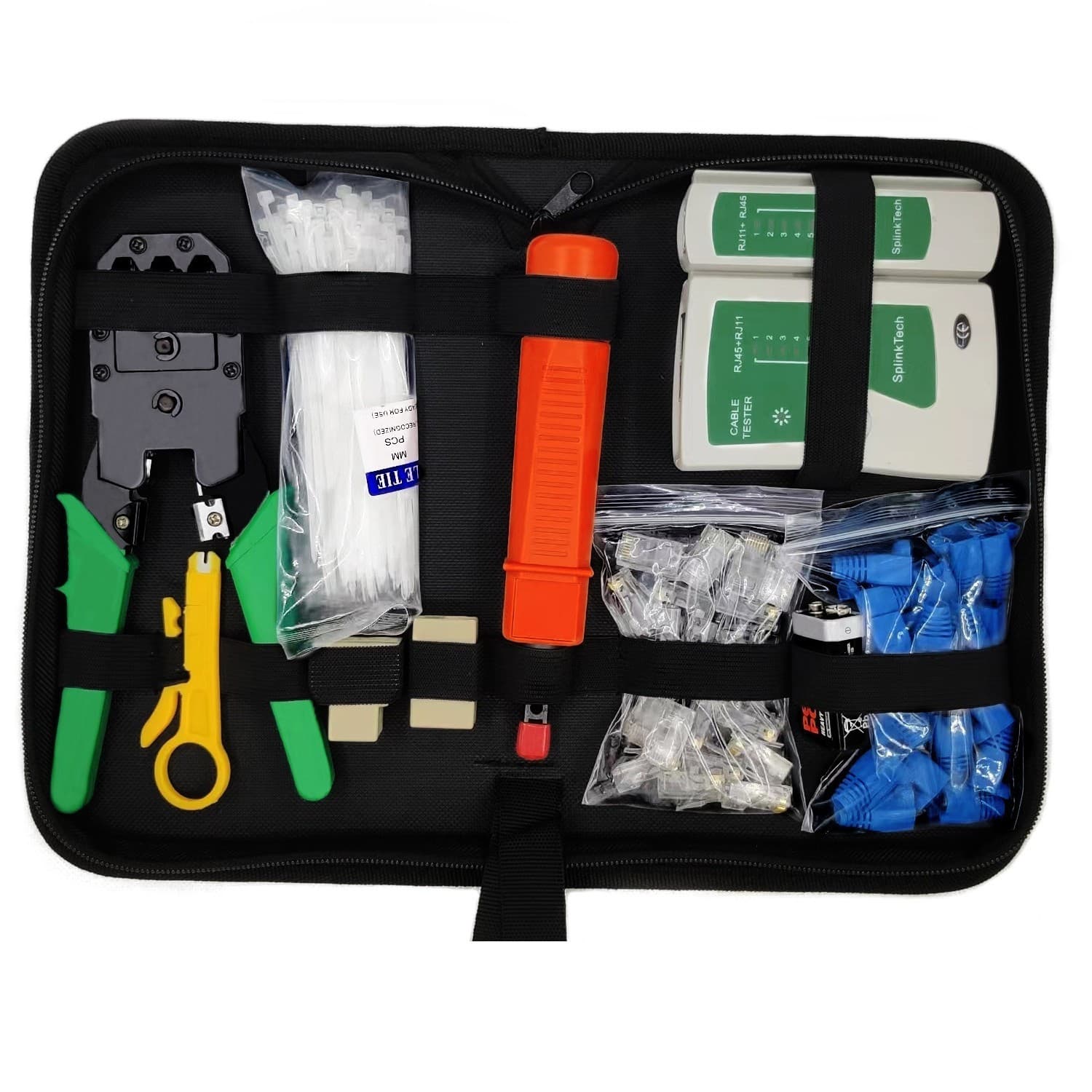 Network Tool Kit Punch Down Crimping Cable Tester Wire Stripper Cutting Tool
