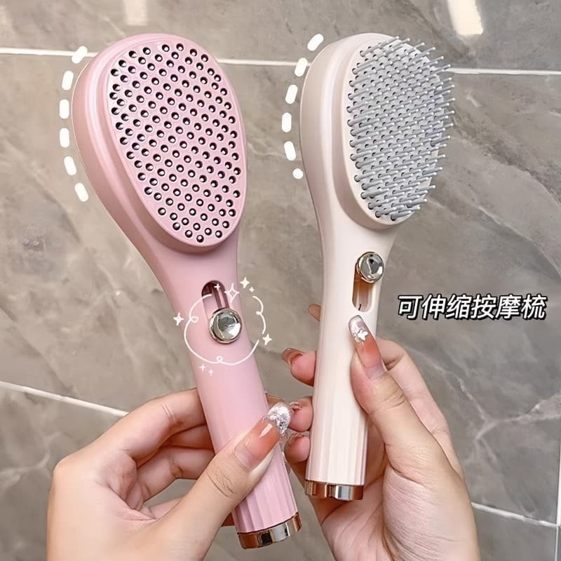 Retractable Massage Comb Magic Comb Scalp Cleaning Hairbrush Anti-Static Detangling Hair Comb