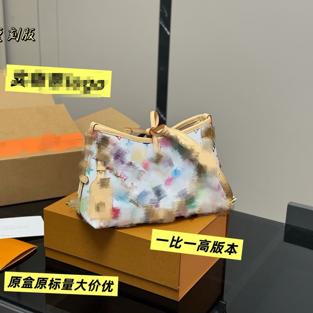 2025 New Style Bag White Tri-Color L Trendy Bag Versatile Fashion Women's Bag Shoulder Bag Handbag Crossbody Bag