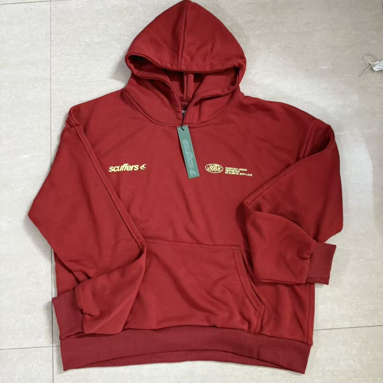 2026 New SCU Streetwear Printed Hoodie Autumn Terry Cotton American Style Hooded Sweatshirt Pullover Jacket Top