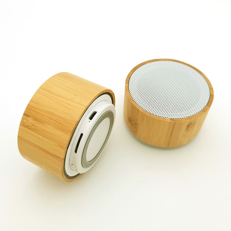A10 Bamboo Wooden Bluetooth Speaker, Compact Portable Gift with Bass and Bluetooth 5.0