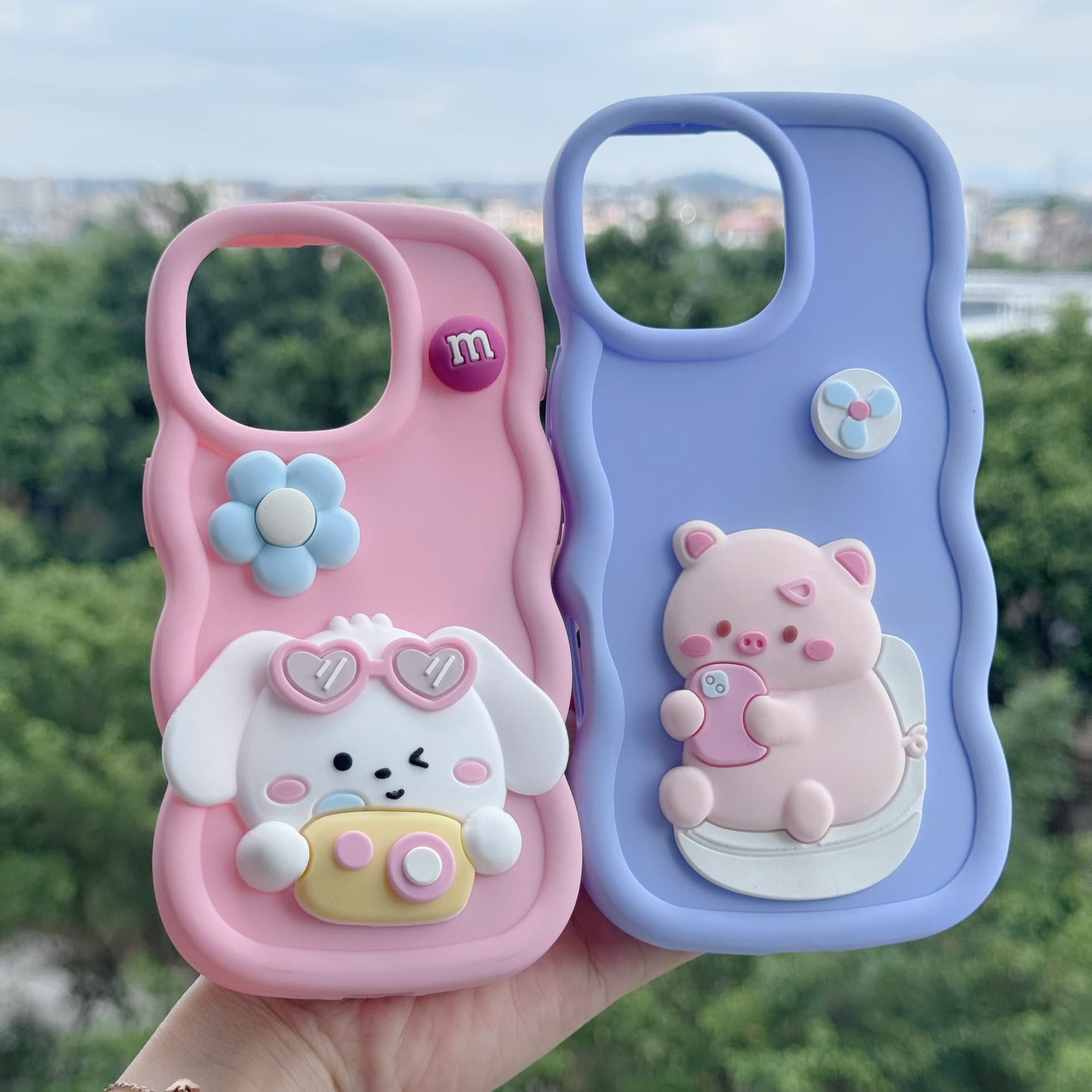 Cartoon Camera Cinnamoroll Pig PVC Soft Silicone Sticker DIY Decoration Accessory for Phone Case and Water Bottle