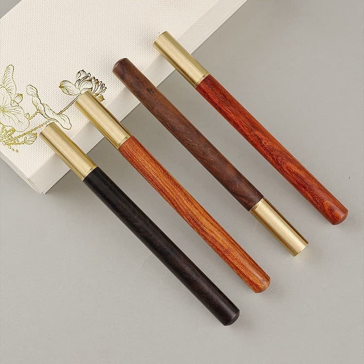 Manufacturer's spot advertising metal signature pen business cocobolo wood ball pen metal mahogany gel pen logo