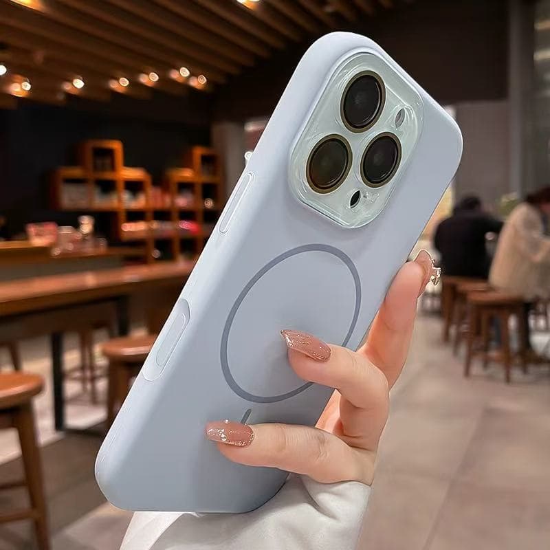 Minimalist Solid Color Liquid Silicone iPhone 15 Magnetic Thin Ring Case Compatible with Apple 15 14 Advanced 16