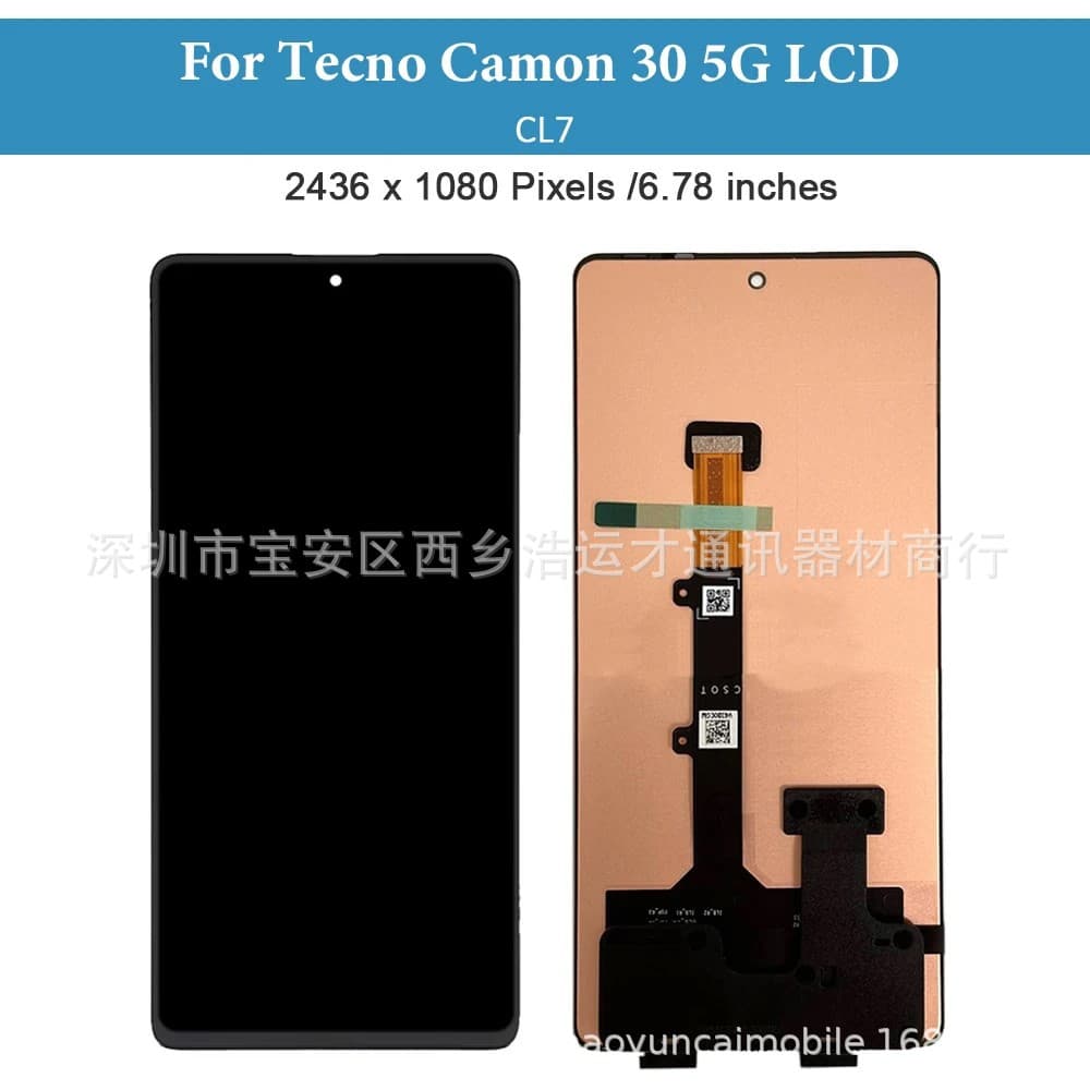 Suitable for Tecno Camon30 5G screen assembly POVA6 PRO LC7 CL6 mobile phone screen